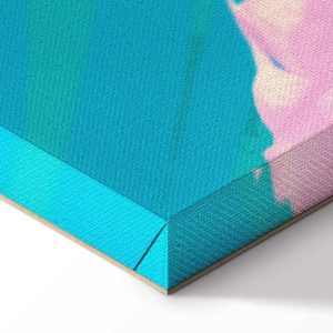 Tableau - Exotic Leopard - Colorful Portrait of a Cheetah Against Tropical Leaves