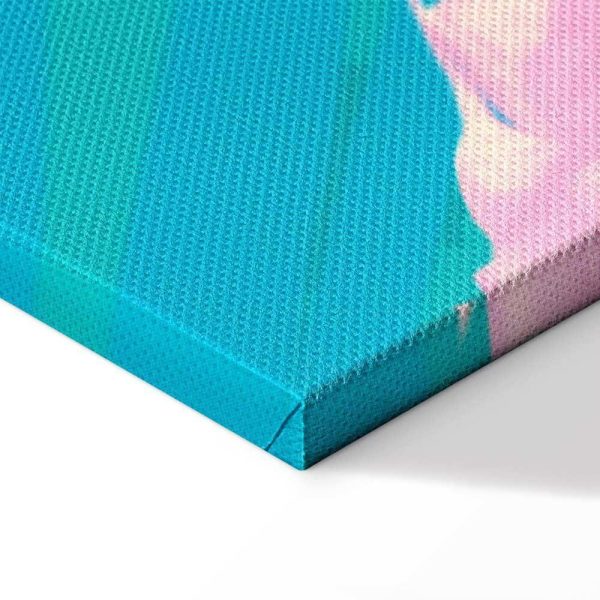 Tableau - Exotic Leopard - Colorful Portrait of a Cheetah Against Tropical Leaves