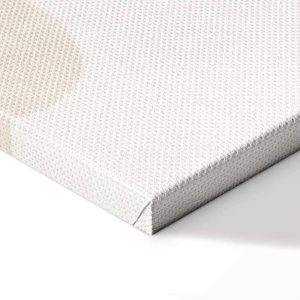 Tableau - Fairy-Tale Moon - Pastel Moon with Balloons Among Colorful Clouds and Stars in Subdued Colors on a Light Background