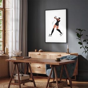 Tableau - Female Volleyball Player Illustration