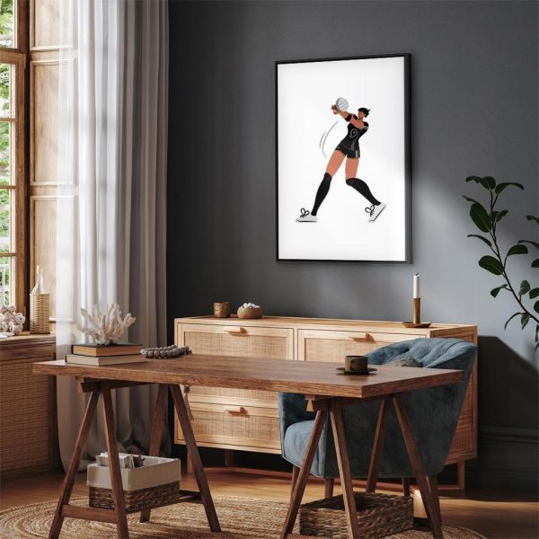 Tableau - Female Volleyball Player Illustration