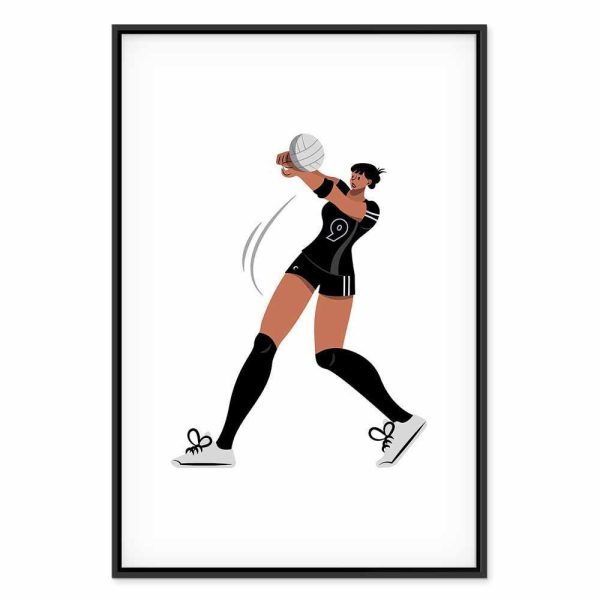 Tableau - Female Volleyball Player Illustration