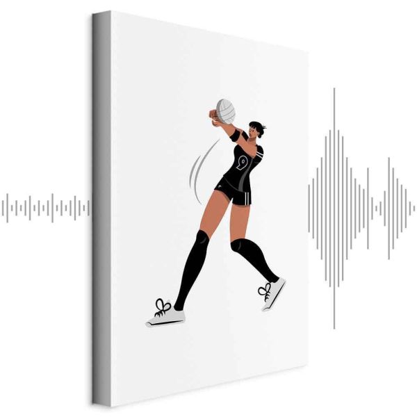 Tableau - Female Volleyball Player Illustration Tableau - Female Volleyball Player Illustration