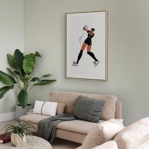 Tableau - Female Volleyball Player Illustration