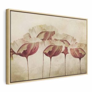 Tableau - Flowers in Beige (1 Part) Wide