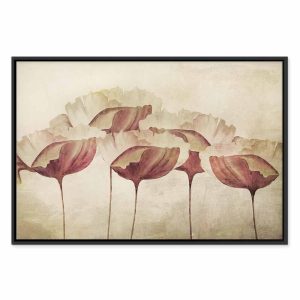 Tableau - Flowers in Beige (1 Part) Wide