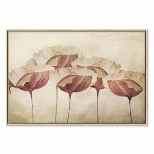 Tableau - Flowers in Beige (1 Part) Wide