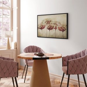 Tableau - Flowers in Beige (1 Part) Wide