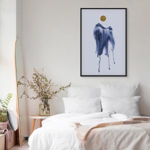 Tableau - Forest in Watercolors (1-part) - Blue Hue Landscape Abstraction