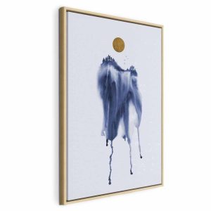 Tableau - Forest in Watercolors (1-part) - Blue Hue Landscape Abstraction