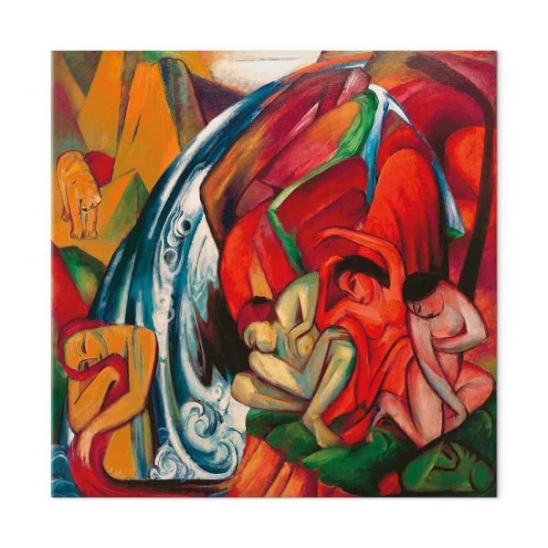 Tableau - Franz Marc – The waterfall (Women under a waterfall)