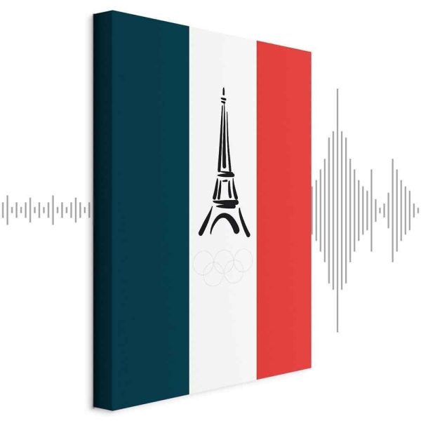 Tableau - French Flag With Graphic Eiffel Tower Tableau - French Flag With Graphic Eiffel Tower