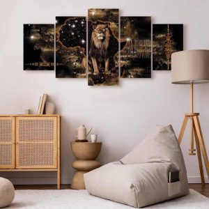 Tableau - Golden Lion (5 Parts) Wide