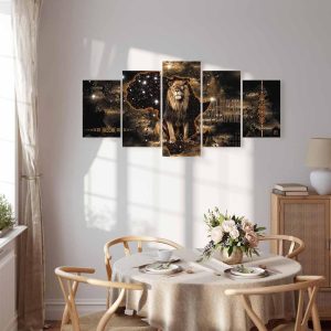 Tableau - Golden Lion (5 Parts) Wide