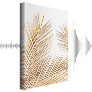 Tableau - Golden Palm Leaves (1 Part) Vertical