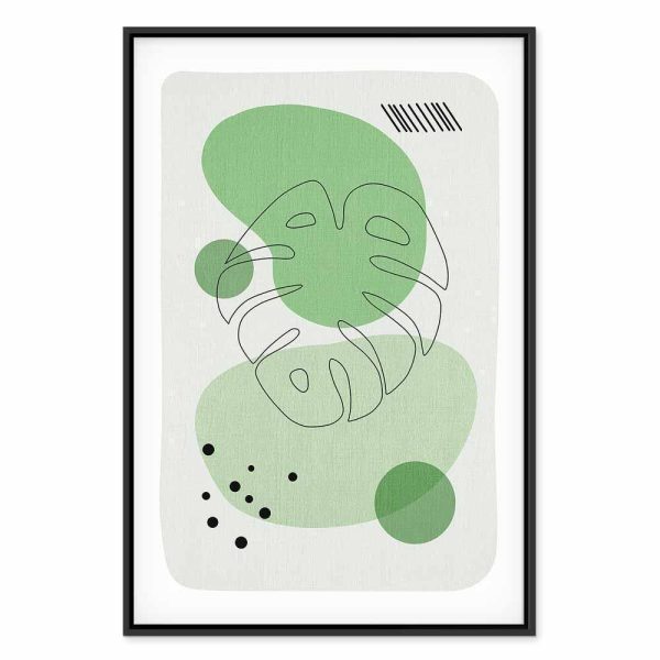 Tableau - Green Aesthetics of Monstera (1 Part) Vertical
