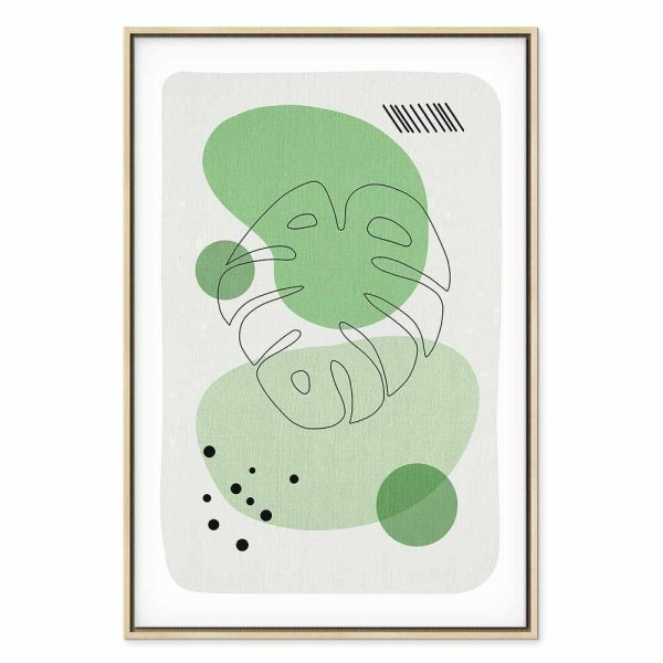 Tableau - Green Aesthetics of Monstera (1 Part) Vertical