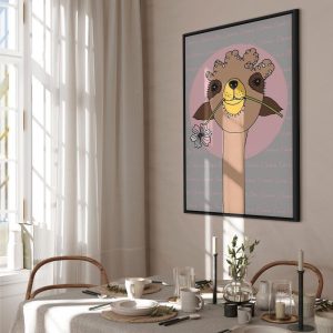 Tableau - Happy Llama (1 Part) Vertical