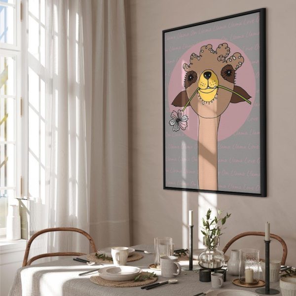 Tableau - Happy Llama (1 Part) Vertical