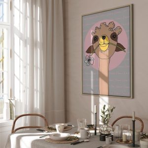 Tableau - Happy Llama (1 Part) Vertical