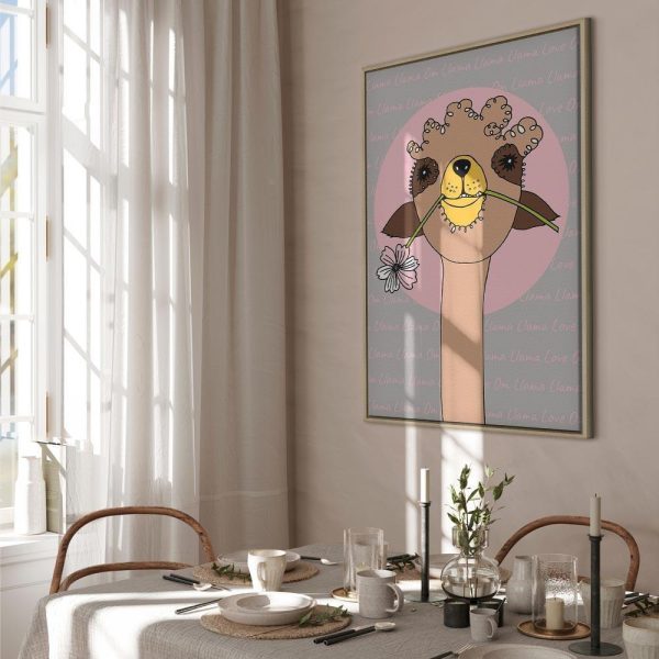 Tableau - Happy Llama (1 Part) Vertical