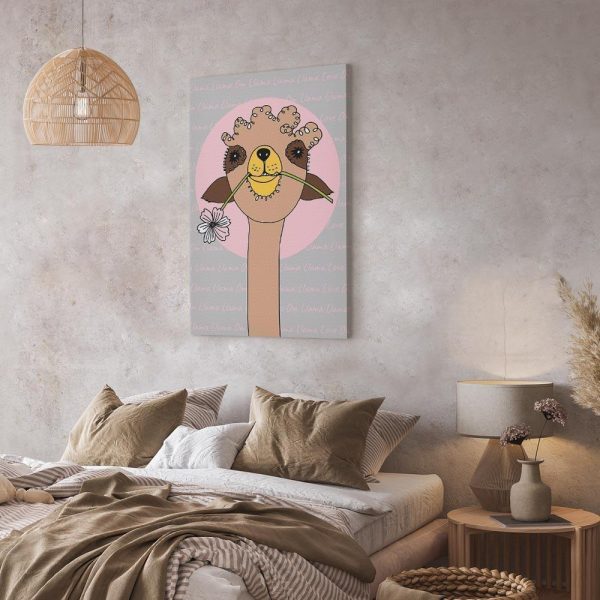 Tableau - Happy Llama (1 Part) Vertical