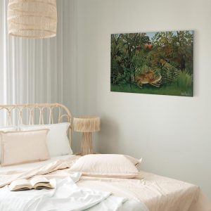 Tableau - Henri Rousseau – Le Lion ayant faim se jette sur l'Antilope