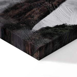 Tableau - High Mountains in Mist (1-part) - Landscape of Clouds Amid Rocks