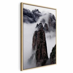 Tableau - High Mountains in Mist (1-part) - Landscape of Clouds Amid Rocks