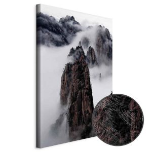 Tableau - High Mountains in Mist (1-part) - Landscape of Clouds Amid Rocks