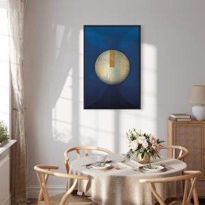 Tableau - In the Shadow of Classic Blue (1-part) - Golden Circle in Abstraction