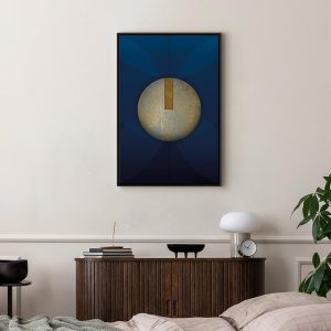 Tableau - In the Shadow of Classic Blue (1-part) - Golden Circle in Abstraction