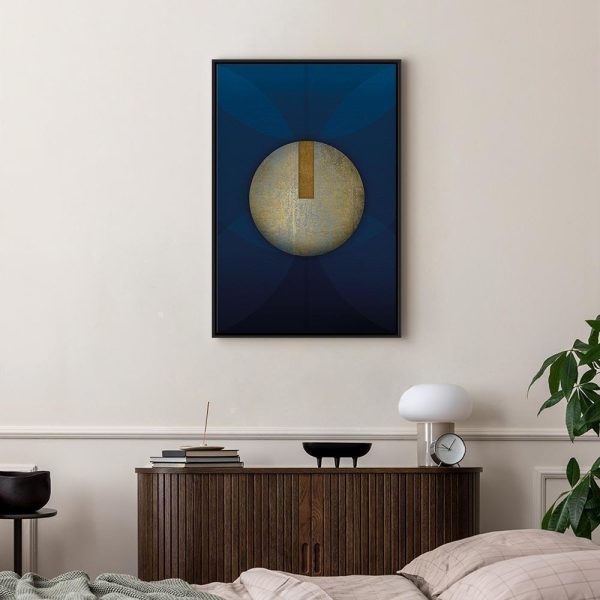 Tableau - In the Shadow of Classic Blue (1-part) - Golden Circle in Abstraction