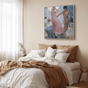 Tableau - Joaquín Sorolla y Bastida – After Bathing, Valencia