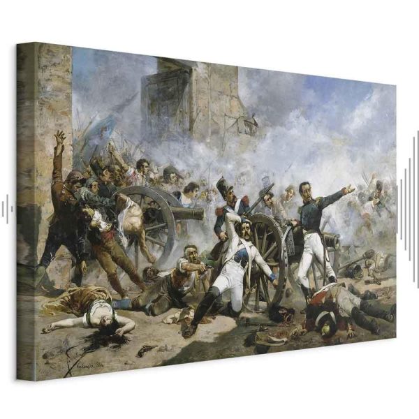 Tableau - Joaquín Sorolla y Bastida – The death of Pedro Velarde y Santillán during the defence of the Monteleon Artillery Barracks