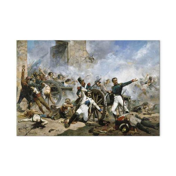 Tableau - Joaquín Sorolla y Bastida – The death of Pedro Velarde y Santillán during the defence of the Monteleon Artillery Barracks