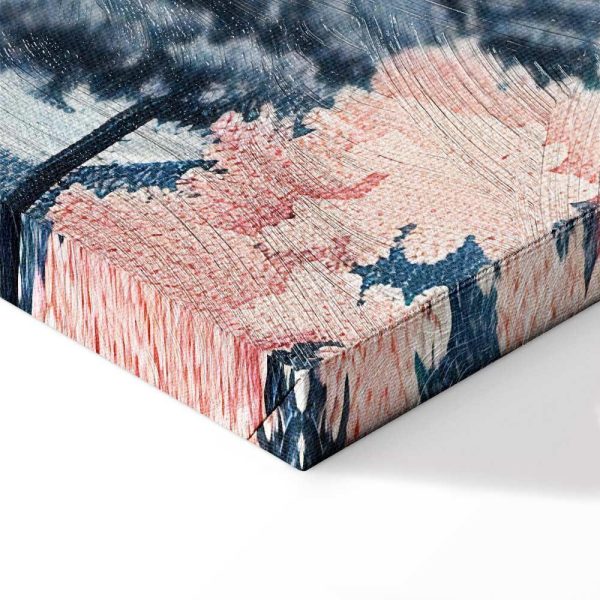 Tableau - Landscape with the Ocean Cliffs and Trees in Delicate Pink Shades