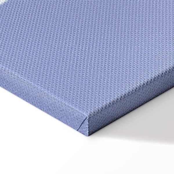 Tableau - Lines and Symmetry - Expressive White Grid on a Blue Background