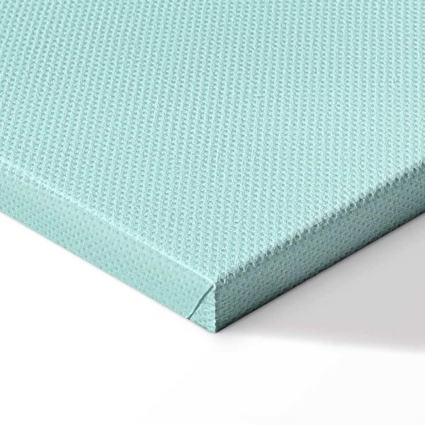 Tableau - Metallic Form - Abstract Sculpture on a Mint Background with a Purple Halo