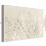 Tableau - Morning in the Meadow - Various Pastel Plants on a Beige Background