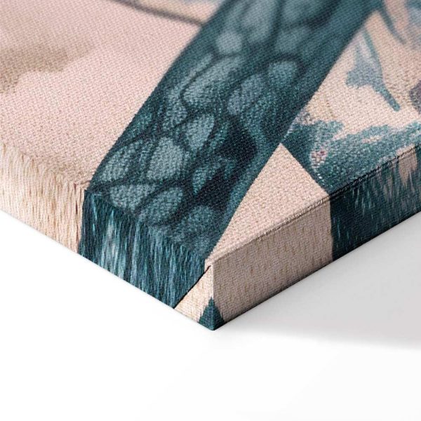 Tableau - Mountainous Coast with Trees and Rocks in Light Pastel Blues