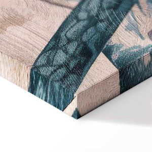 Tableau - Mountainous Coast with Trees and Rocks in Light Pastel Blues