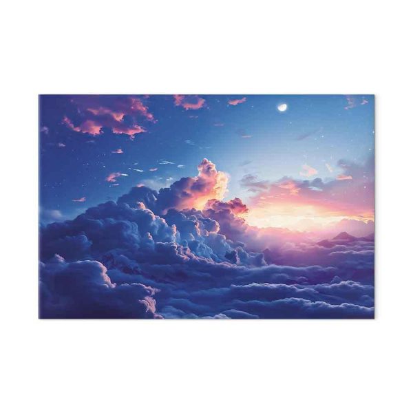 Tableau - Night Concert in the Mountains: Clouds Illuminated by the Last Rays of the Sun