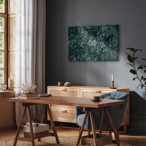 Tableau - Oriental Pattern Carpet: Emerald Ornaments and Worn Patterns