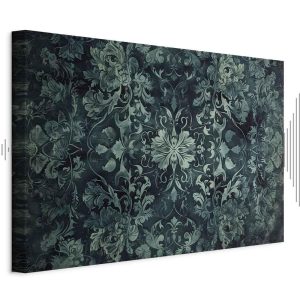 Tableau - Oriental Pattern Carpet: Emerald Ornaments and Worn Patterns