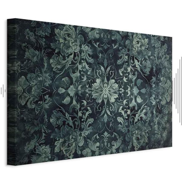 Tableau - Oriental Pattern Carpet: Emerald Ornaments and Worn Patterns