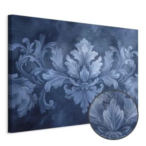 Tableau - Ornament in Blue and Cool Colors Dark Blue Decoration