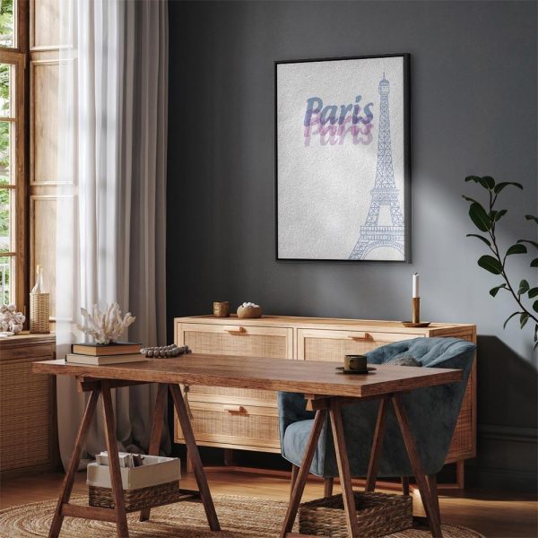 Tableau - Paris in Watercolours (1 Part) Vertical