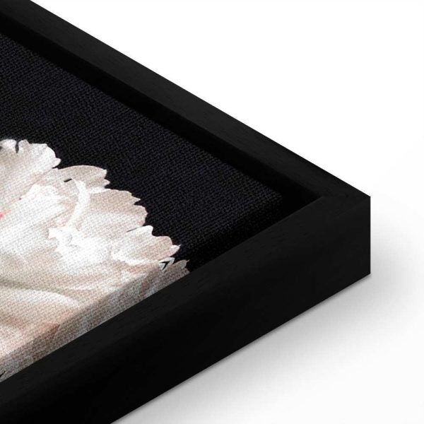 Tableau - Peony Charm (1-part) - Colorful Bouquet on Black Background