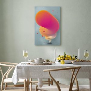 Tableau - Pink Streak (1 Part) Vertical